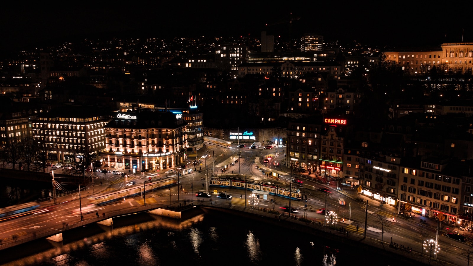 city buildings during night time